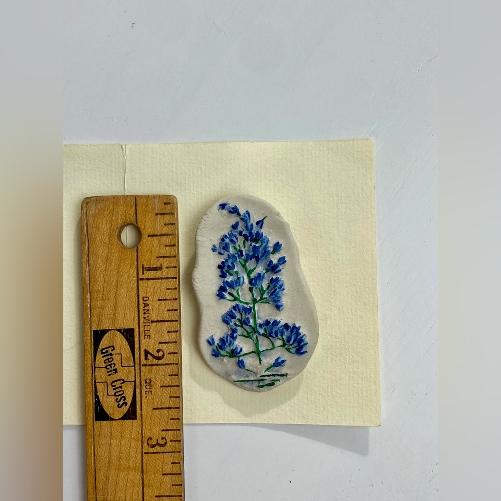Woodland Spirit floral ceramic brooch - Picture 2 of 5